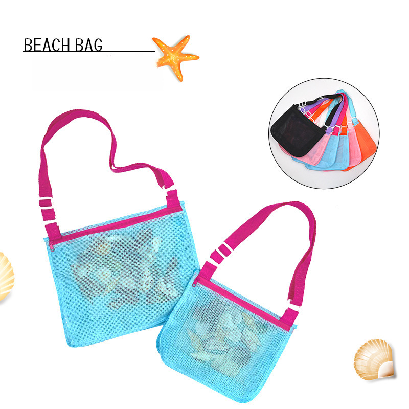 Travel Children's Toy Hollow Out Transparent Beach Shoulder Large and Small Shell Storage Bag