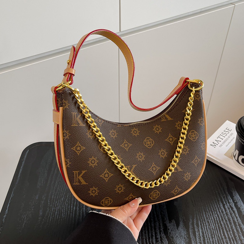 Free shipping 2025 new design elegant party women's shoulder bag fashionable printed chain crossbody bag
