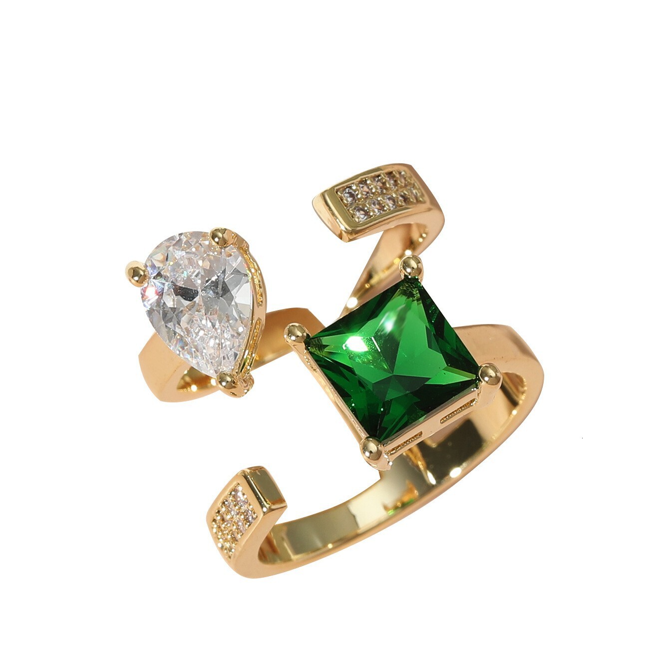 Unique for Women, Court Style Emerald Design, Elegant High-end Versatile Ring