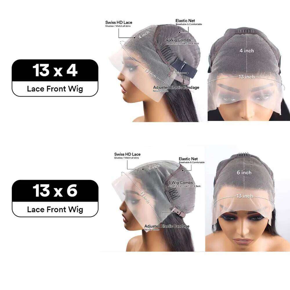 Chocolate Front 13x4 13x6 HD Lace Frontal Pre Plucked Body Wave Brown Human Hair Wig Colored Wigs