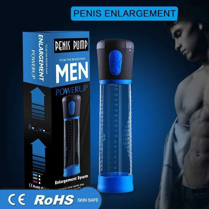 Fully Automatic Penis Pump Vacuum Penis Extender Aircraft Cup Physical Stretching Male Training Adult Erection Adult Sex Toys W250618