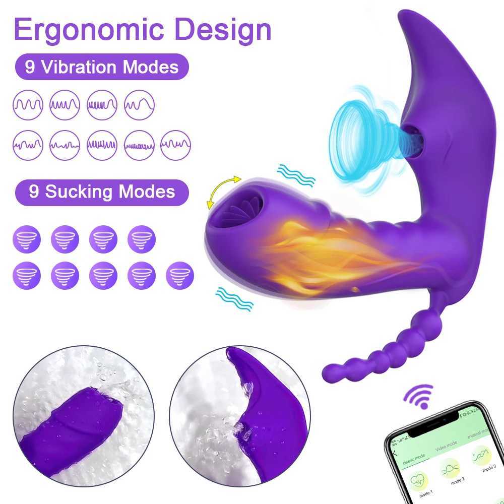 Wireless Remote Control 3 in 1 Bluetooth APP Dildo Vibrator Vagina Sucker Clitoris Stimulator Sex Toys for Women Couples Adults 18 XJ250618