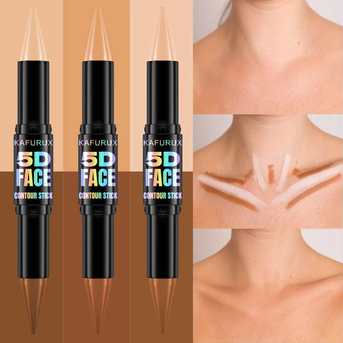 1PC Double Head Highlight Foundation Contour Pen Face Makeup Waterproof Concealer Stick Pencil Cosmetics for Women Gifts XJ250618