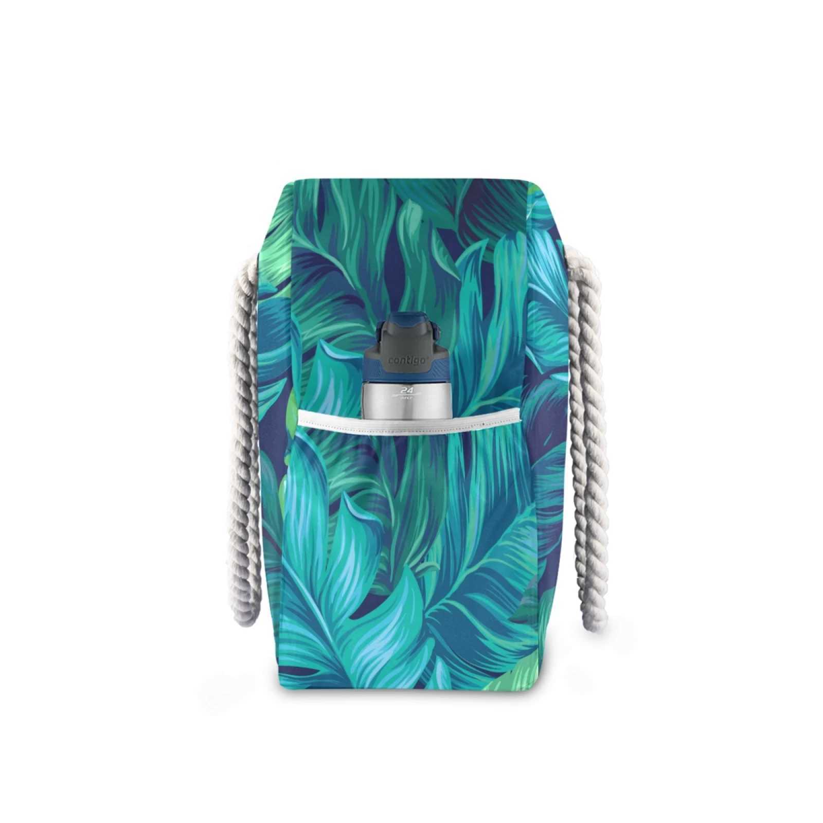 Wen Nylon Shopping Bag Five Cloth Shoulder Bag Green Leaves Environmental Storage Handbag Reusable Foldable Eco Beach Bag B250618