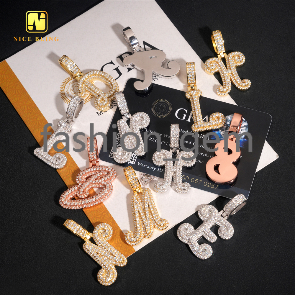 Ready Stocks Moissanite Letter Pendant Collection Initials Hip Hop Iced Out Pendant for Women for Men Birthday Gift Idea
