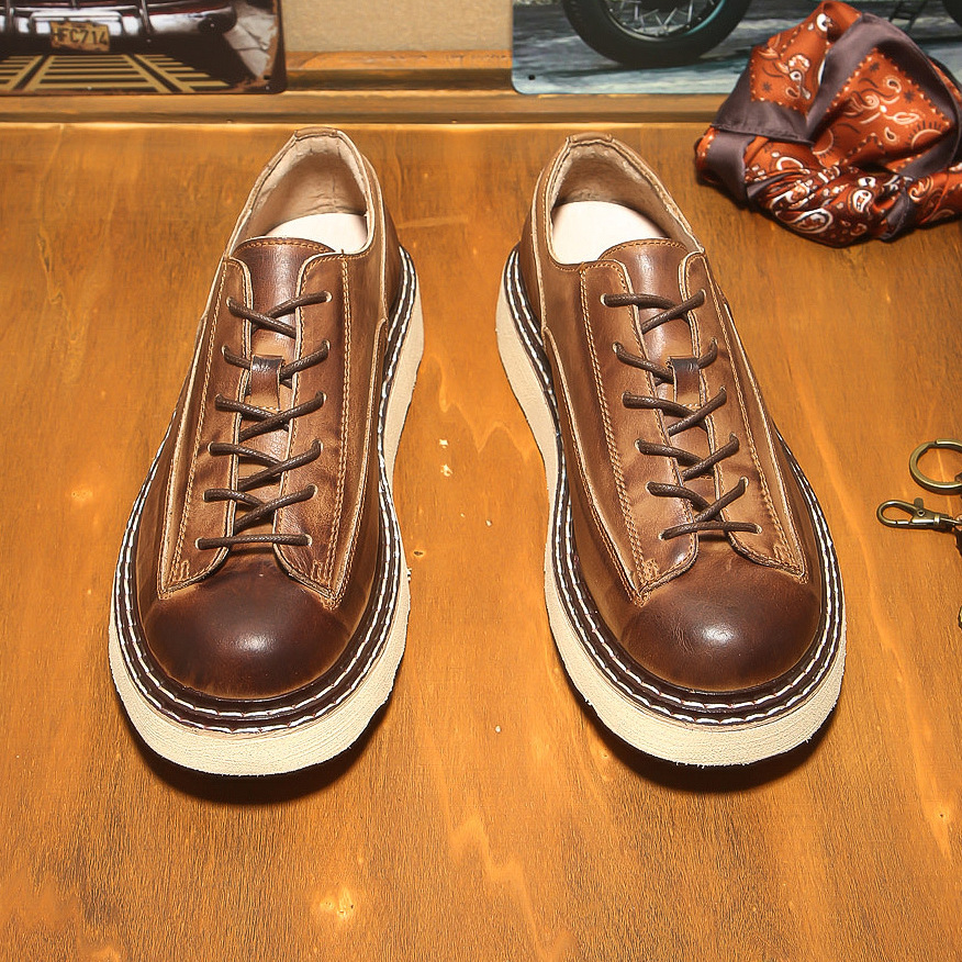 Spring New Casual Shoes Men S Genuine Leather High End Pure Cowhide Shoes Casual Soft Sole Ddmysaturn