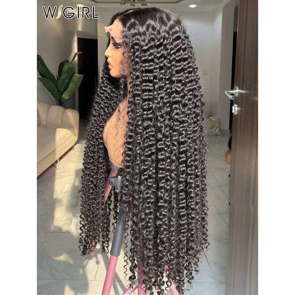 Wigirl 40 Inch Deep Wave Frontal 13x6 HD Brazilian Curly Wigs Lace Front Human Hair Wig For Women