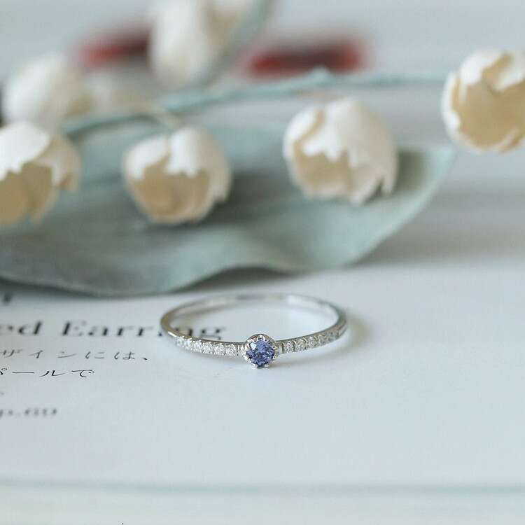 Iris Shiny Blue Purple Zircon for Women, Light Luxury High-end Exquisite Super Beautiful Ring Jewelry Trend