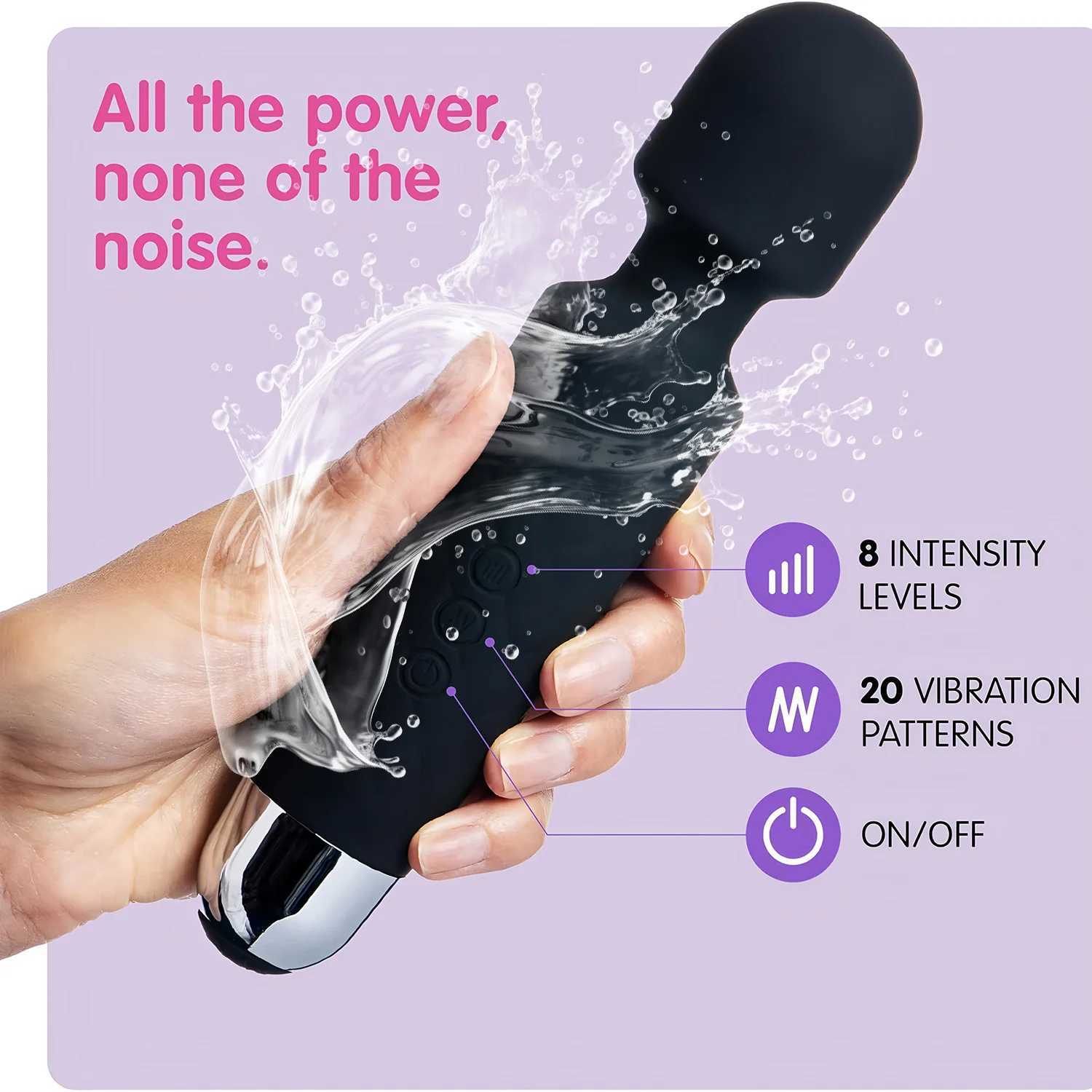 20 Modes Vibrator AV Magic Wand Powerful Female G-spot Massager Clit Clitoris Stimulator Sex Toys Adult Female Erotic Products XJ250618