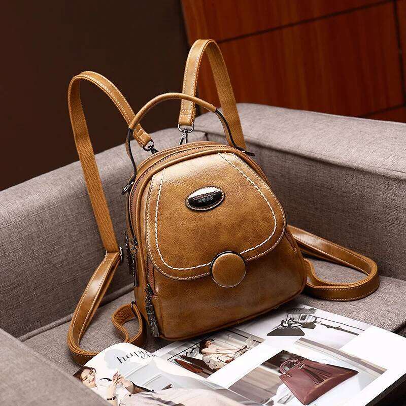 Johnature 2025 New Retro Small Shoulder Bag Women Backpack Fashion Ladies Bags Pu Leather Multifunctional Travel Backpacks