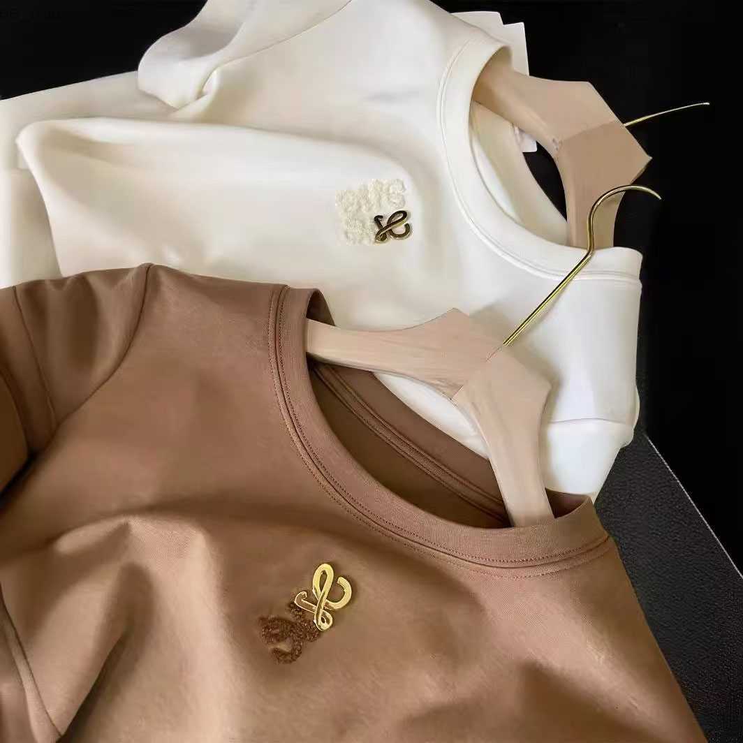 Moneyca Heavy Industry Mao Jinxiu Leisure T-shirt with short sleeves and round neck Womens New Summer Loose Half Sleeve Shirt ins Leisure Short Sleeve