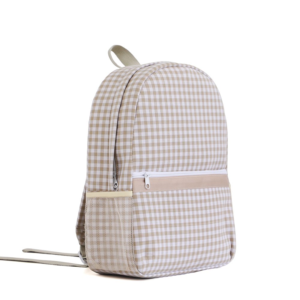 Multi-pocket large-capacity multi-functional lightweight plaid backpack shoulder bag, school bag, suitable for junior high and high school students ba