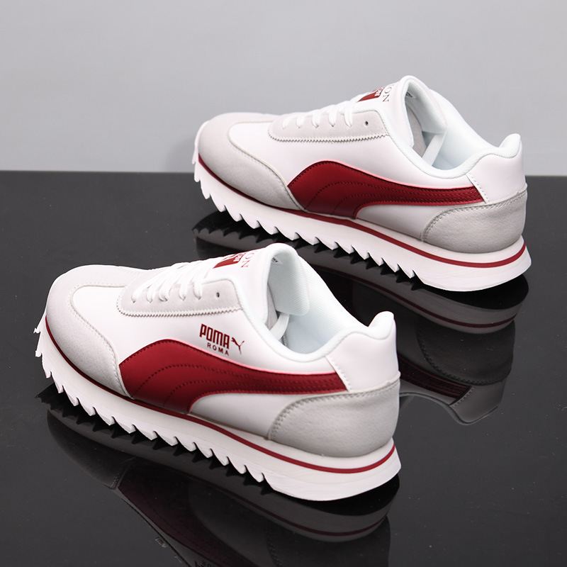 Fashionable soft soled lightweight running shoes for men and women 2025s new design breathable and height increasing casual shoes black beige red hot 