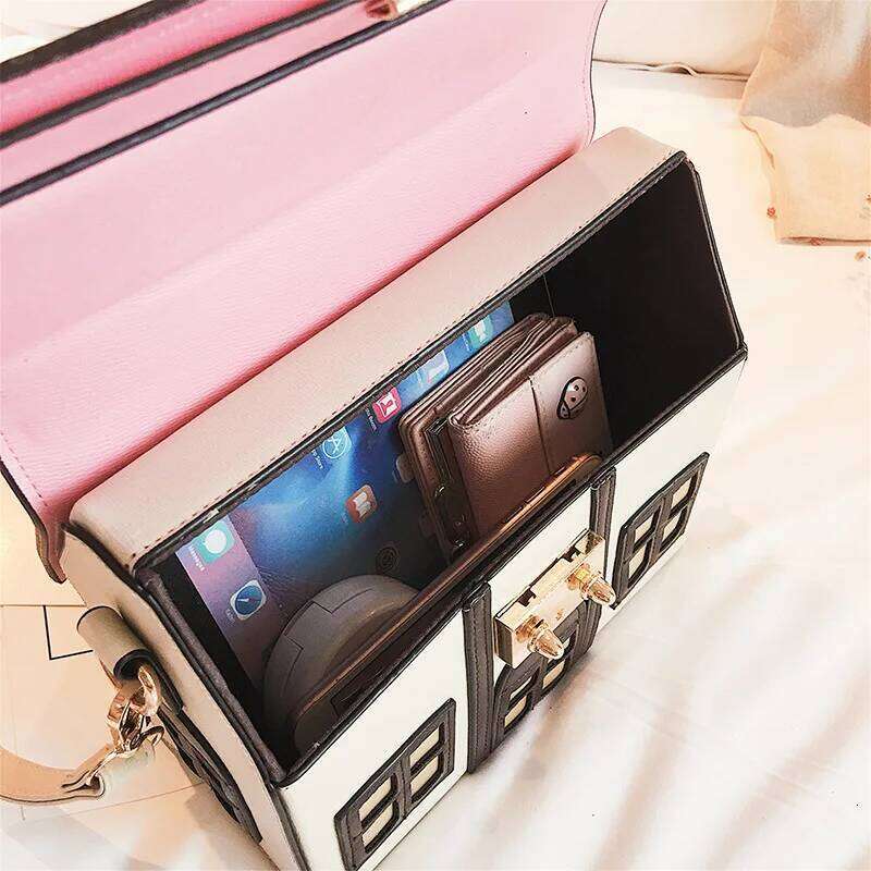 Personality House Shaped Leather Women Handbags 2022 Fashion Creative Girl Messenger Crossbody Shoulder Bag Bolsa Feminina