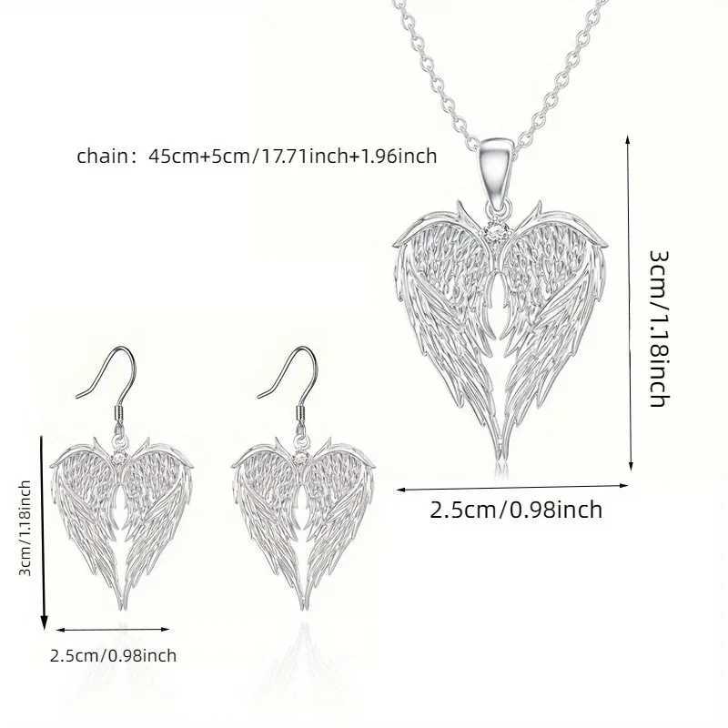 Elegant Angel Wing Shed Pendant Necklace Exquisite Fashionable Elegant Versatile Banquet Party Daily Wear Jewelry GiftC250618