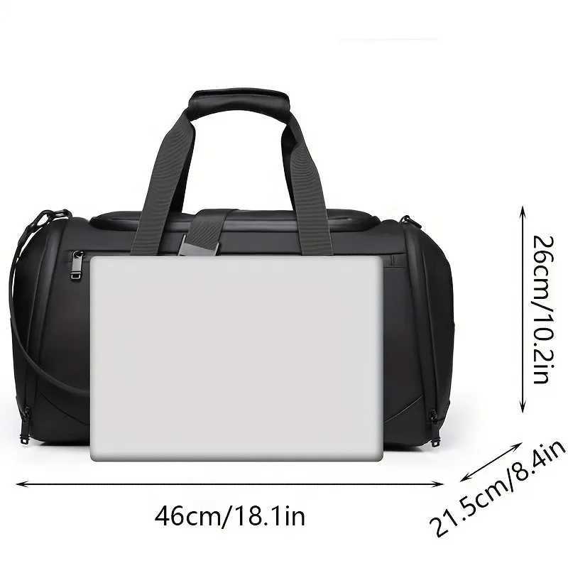 Large Capacity Travel Duffel Bag - Durable Oxford Cloth Spacious Stylish Overnight Sports Gym Bag with Multiple Compartments W250618