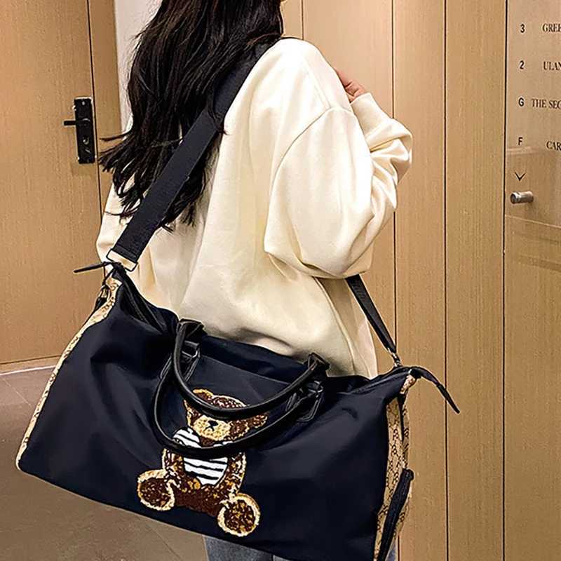 Short Distance Large Capacity Hand-held Travel Bag Crossbody Womens Luggage Storage Bag New Style Fashionable casual Bag W250618
