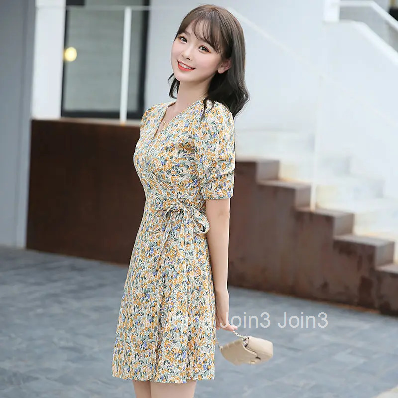 Female Dresses 2025 Flower Clothing Bandage Womens Dress Holiday Floral Fancy Midi Outfits New In One-piece Xl Cheap Casual Hot