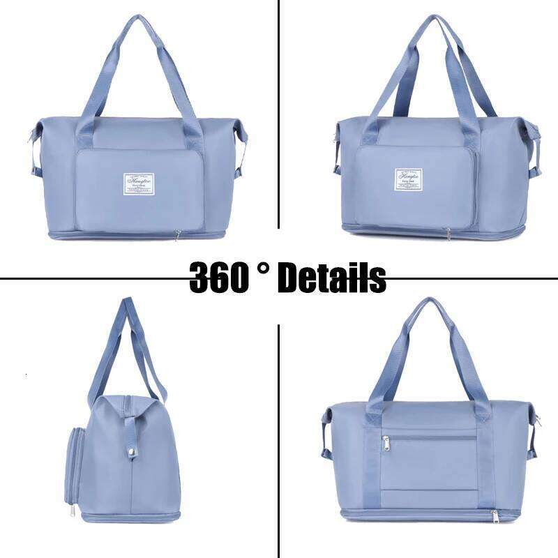 fashion casual unisex lage bag oxford solid color wearresistant waterproof multi pocket large capacity storage travel bag
