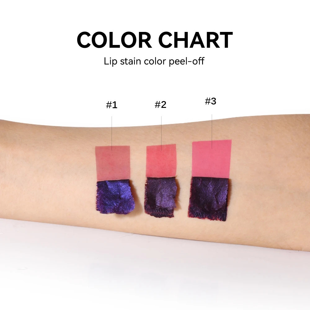 3Color Metallic Lip Stain Peel Off Long Lasting Waterproof Pink Lip Tint Proof Natural No Lip Gloss Cosmetic Womens Gift 250618