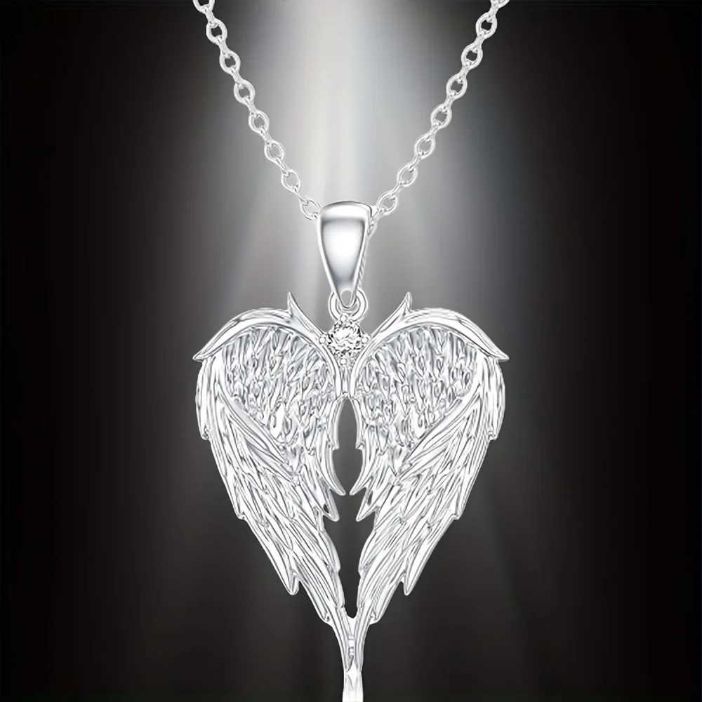 Elegant Angel Wing Shed Pendant Necklace Exquisite Fashionable Elegant Versatile Banquet Party Daily Wear Jewelry GiftC250618