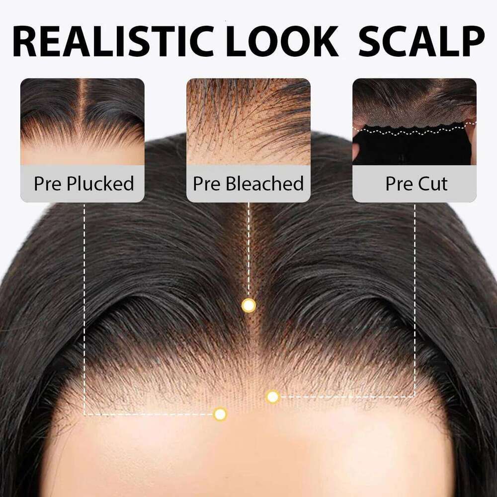 Bone Straight Human Hair on Sale 5x5 Lace Front Wigs 200 Density Pre Plucked 4x4 Closure Glueless Wig for Women