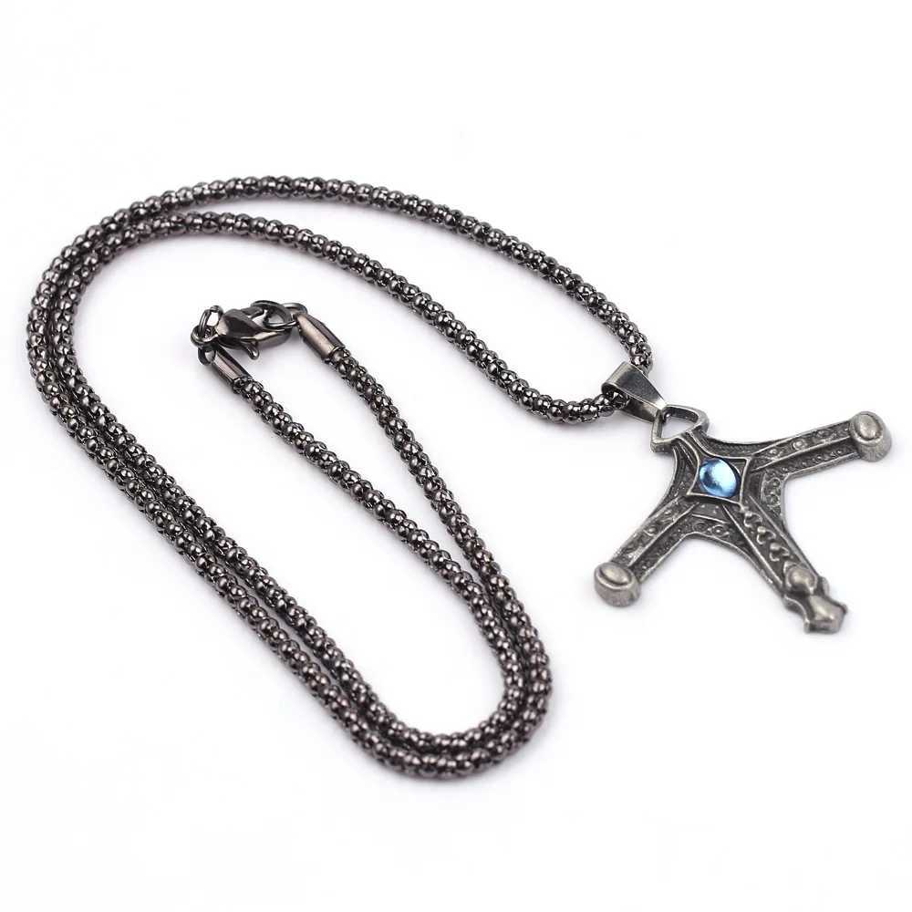 Game Bloodborne Jewelry Necklace Vintage Cross Necklace Pendants For Men Amulet Necklace Masculino Collar Wholesale W250618
