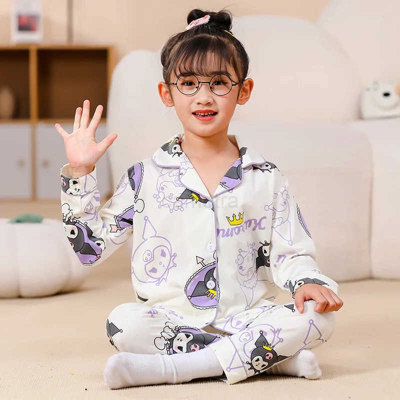 Sanrio Pajama Sets Children Adorable Print Soft Comfortable Nightwear Set Kids Suitable Casual Comfy Home ClothesXJ250618XJ250618