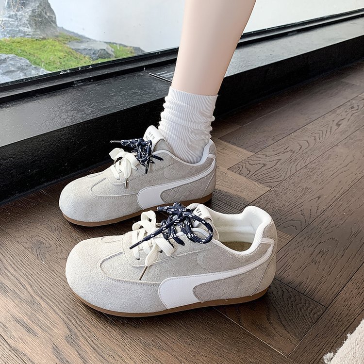Ins Korean Style New Agan for Women 2025 Spring Student Sports Running Casual Thick Sole German Training Shoes ddmythur