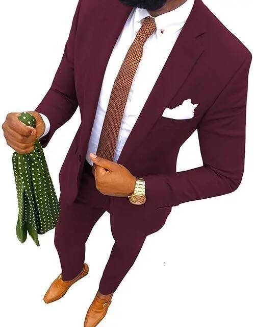 Slim Fit Abiti Uomo Smoking Da Sposo Terno Masculino Prom Blazer Matrimonio Personalizzato 2 Pcs Disfraz De Hombre Men Suit