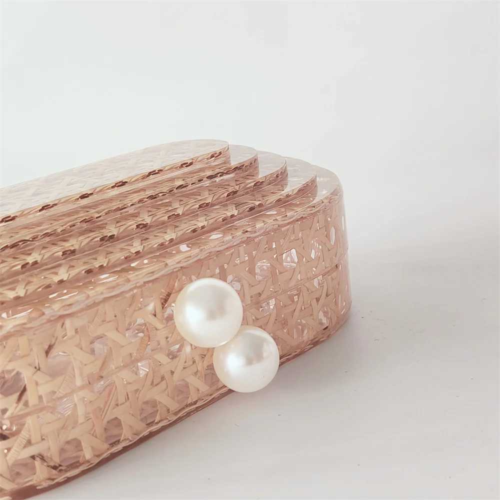 Lady Women Rattan Clutch Acrylic Egg Cane Bag Evening Wedding Party Purse Summer Beach Mini Female Handbag Designer Purse Z250618