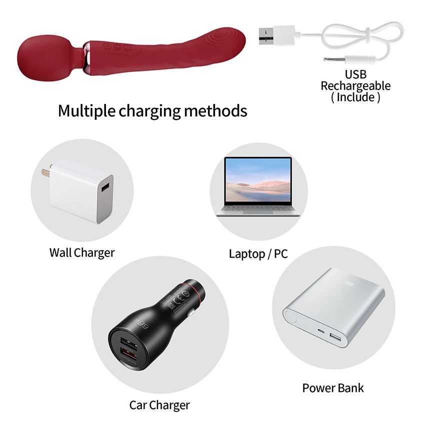 Powerful Dildo Vibrator Dual Motor Silicone Large Size Wand G-Spot Massager Sex Toys For Couples Clitoris Stimulator For Adults XJ250618