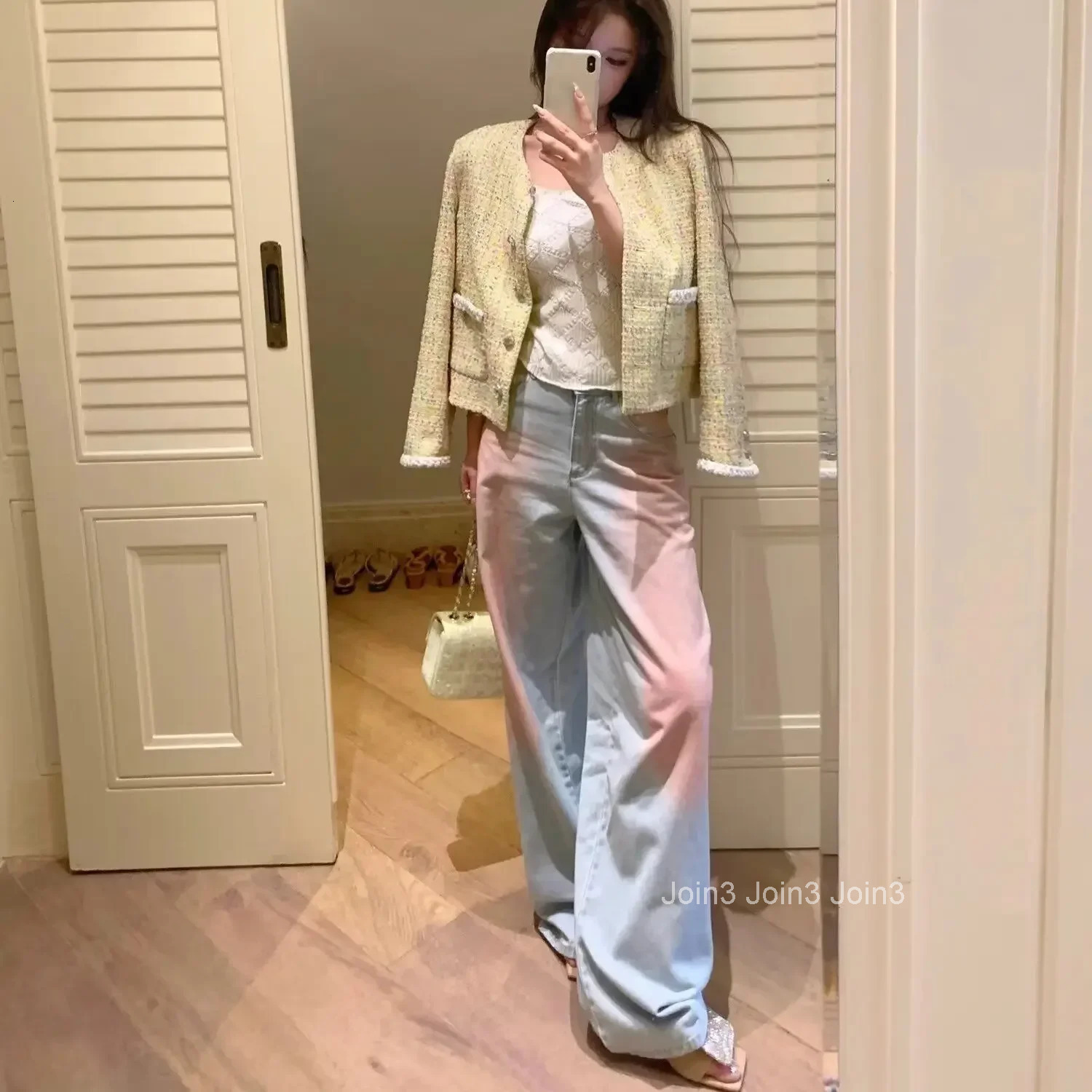 Womens Jeans Tie Dye Denim Pants for Women High Waist Shot Wide Leg Trousers Pant Vibrant 2025 Korean Style Original 2000s Y2k Z