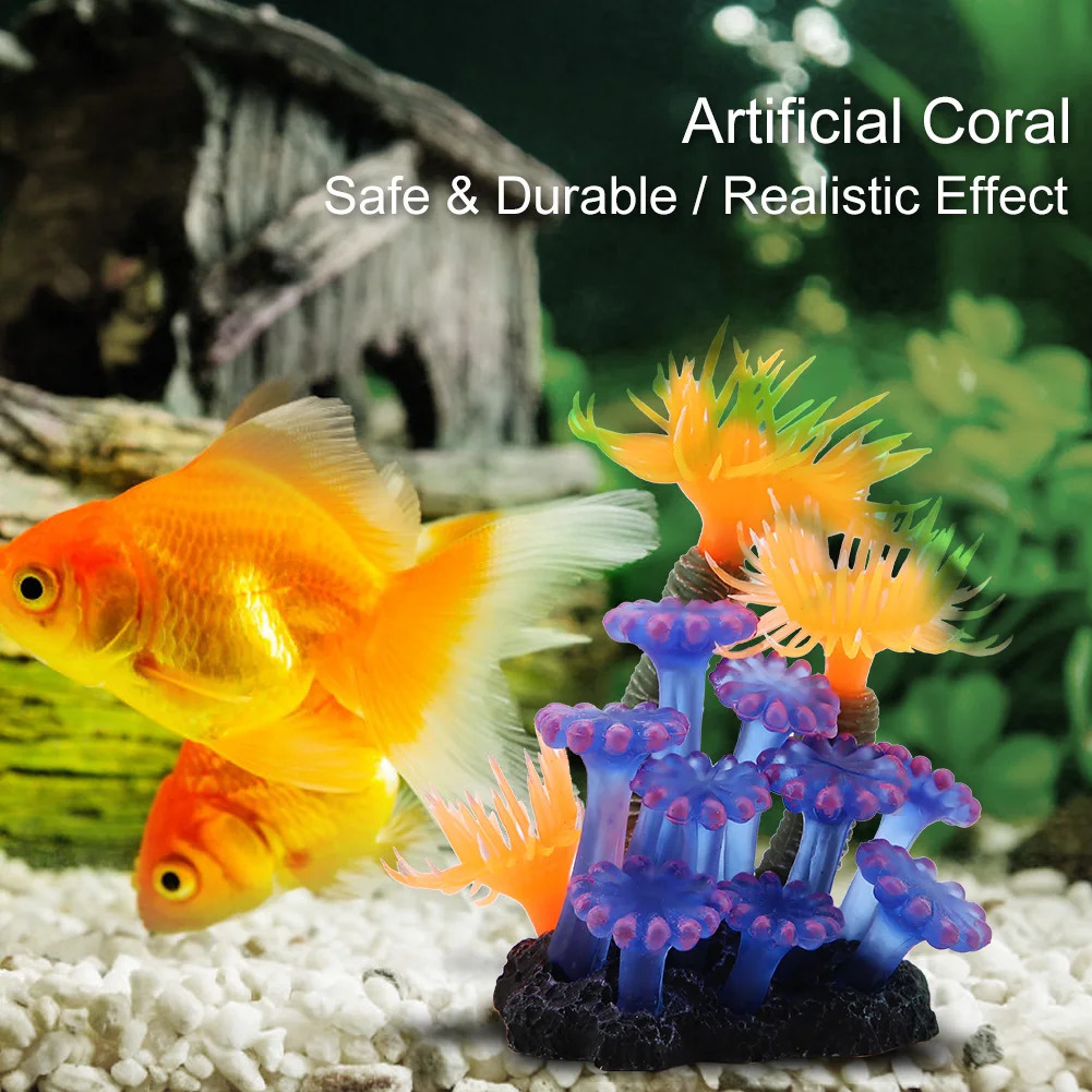 Fish Decoration Fish Ornament Aquarium Simulation Silicone Artificial Coral Sea Anemone Fish Landscape Decoration 250613