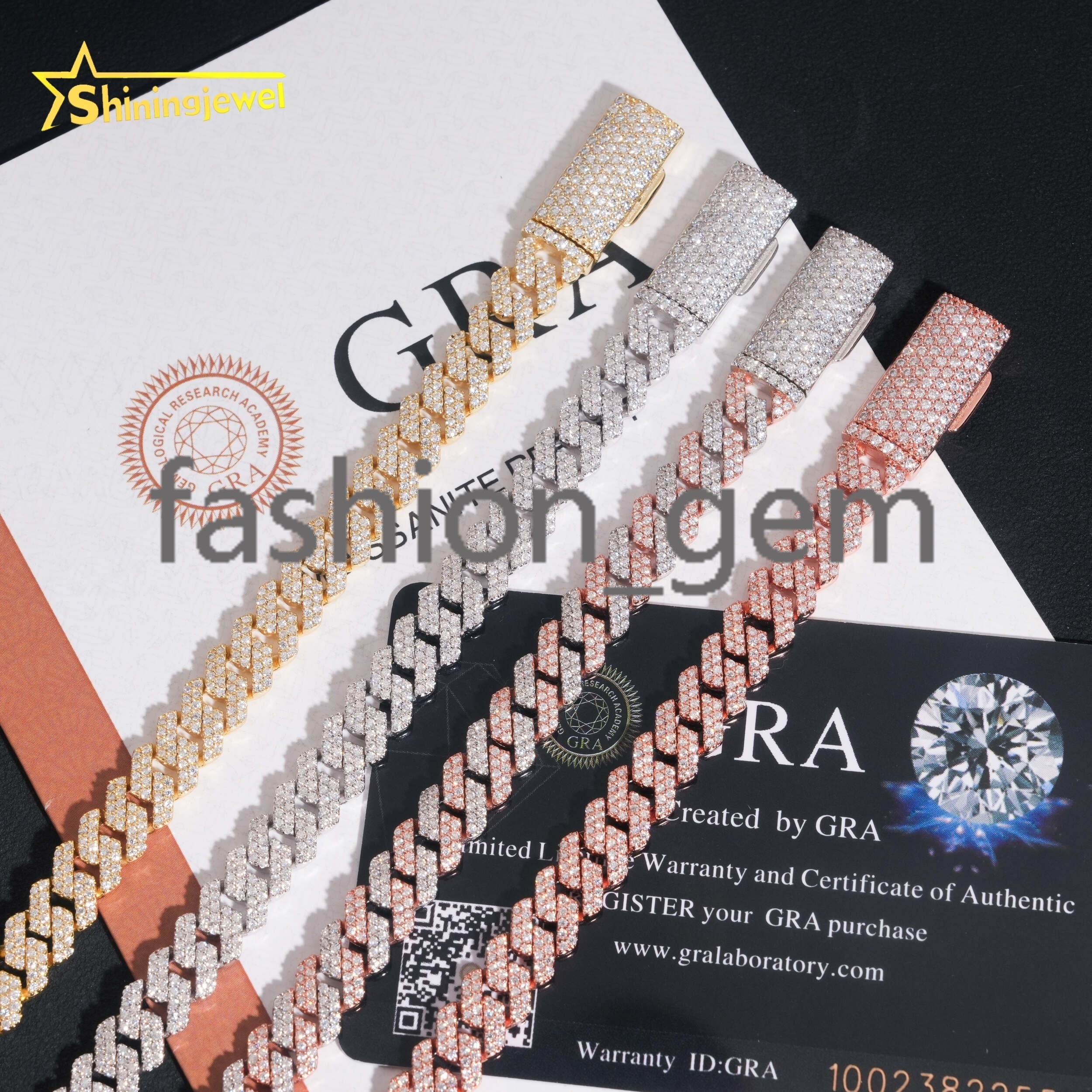 Hot Sale 8mm Iced Out Cuban Link Chain 925 Sterling Silver Gold Plated Pass Diamond Test VVS Moissanite Cuban Necklace