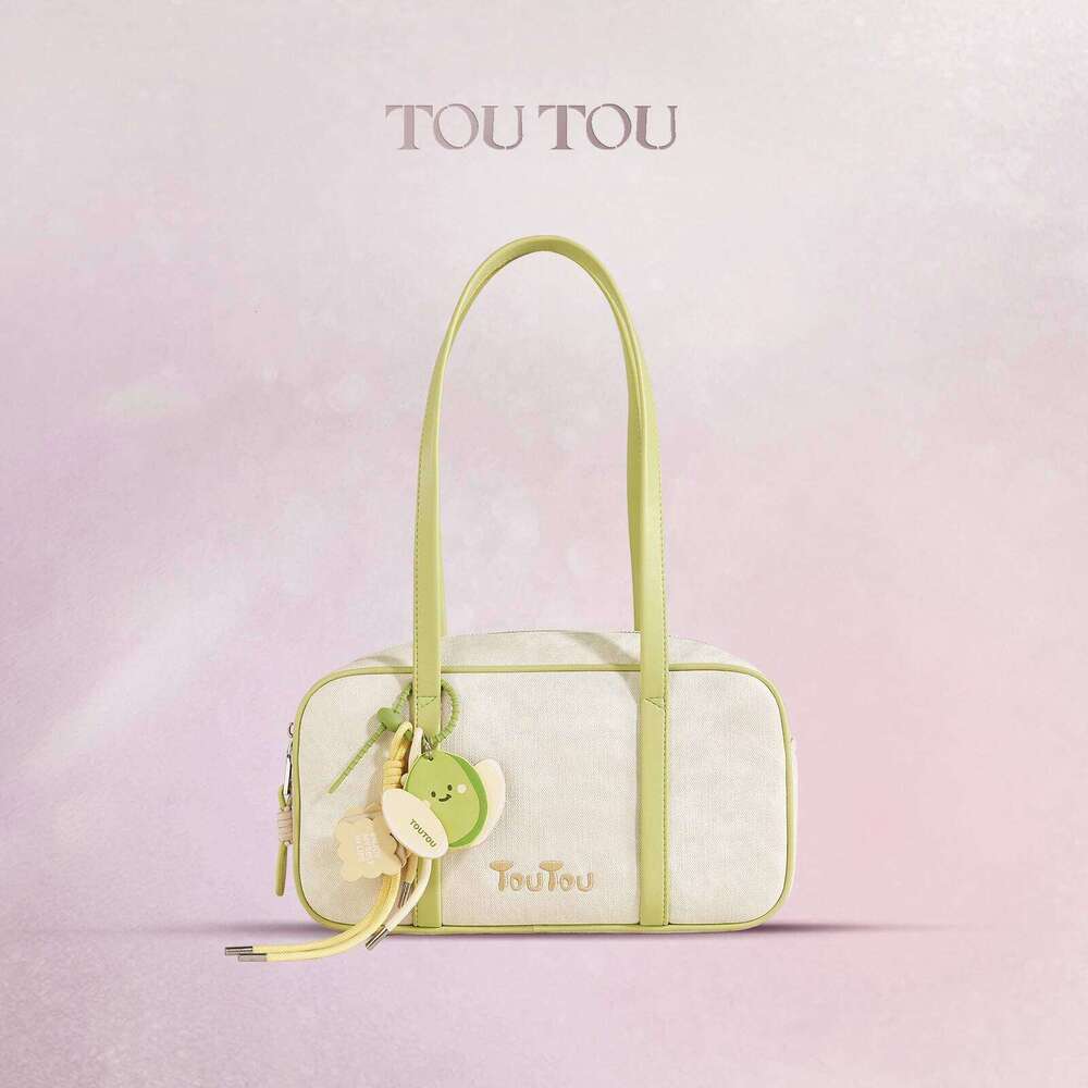 TOUTOU Women Boston Bowling Large School Original Brand Female Replica Handbag Cute Pendent Underarm Bag Valentine Day Gift