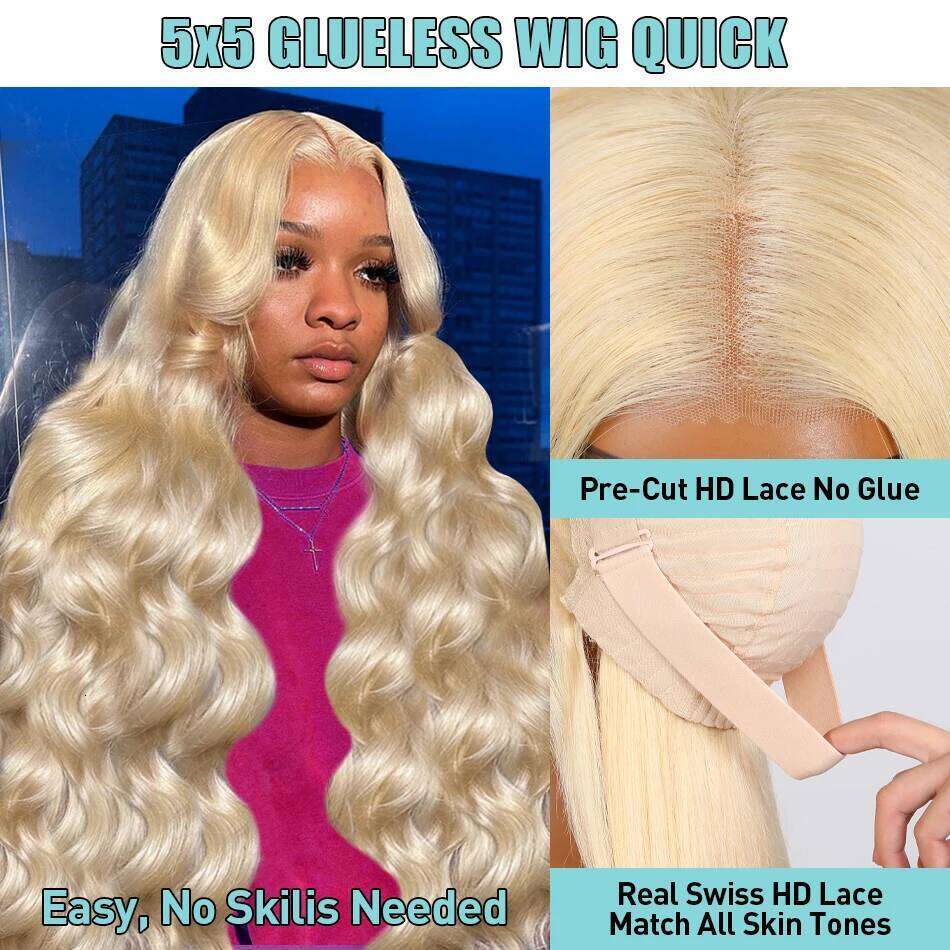 613 Honey Blonde 13x6 HD Transparent Front Human Hair Wigs For Women 30 32 Inch Body Wave 13x4 Lace Frontal 5x5 Closure Wig