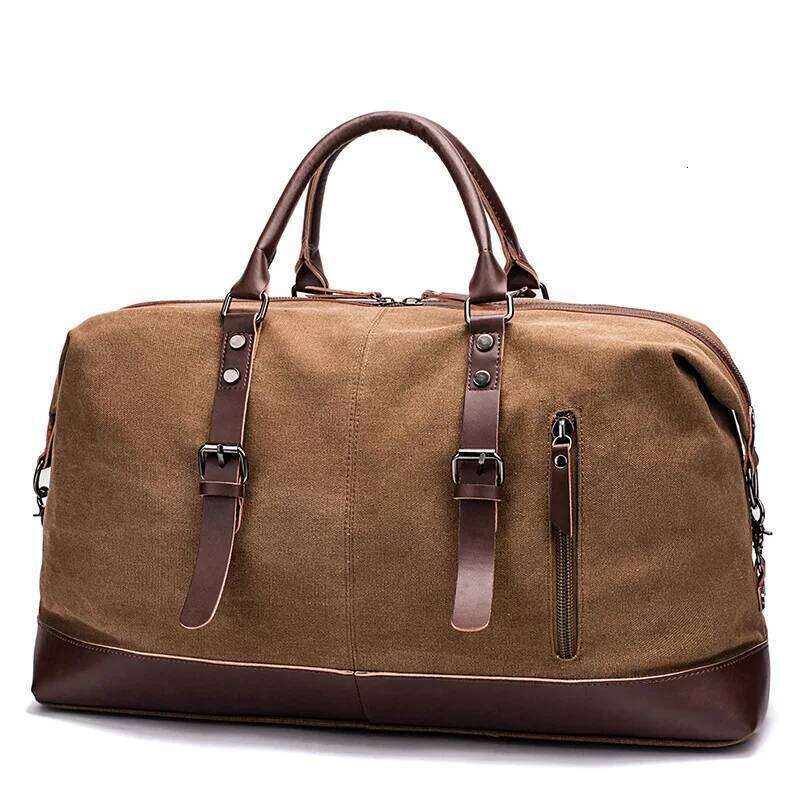 Large Capacity Canvas Leather Travel Bags Carry On Bag Lage Men Duffel Bag Lage Travel Bags
