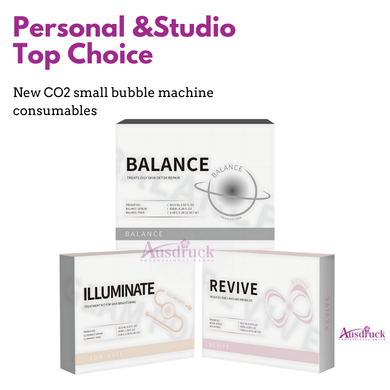 CO2 Small Bubble Machine Consumable Kit - Serum Oxygen Pods for Jet Peel Facial Treatments