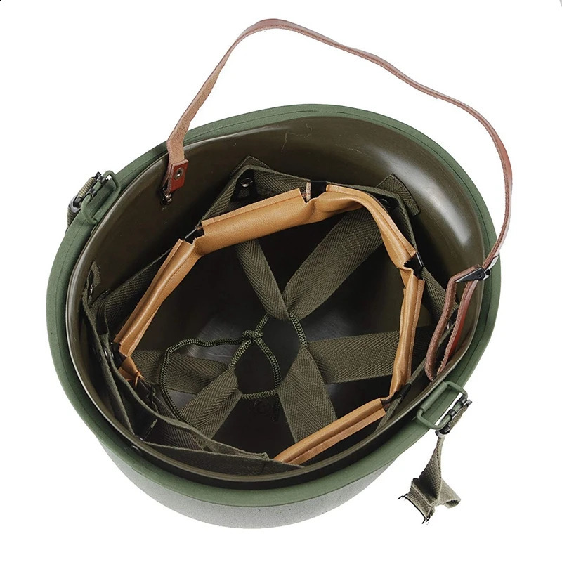 Military Steel M1 Helmet Tactical US Army Replica Protective Helmets WWII WW2 Outdoor CS Paintball Green 250611
