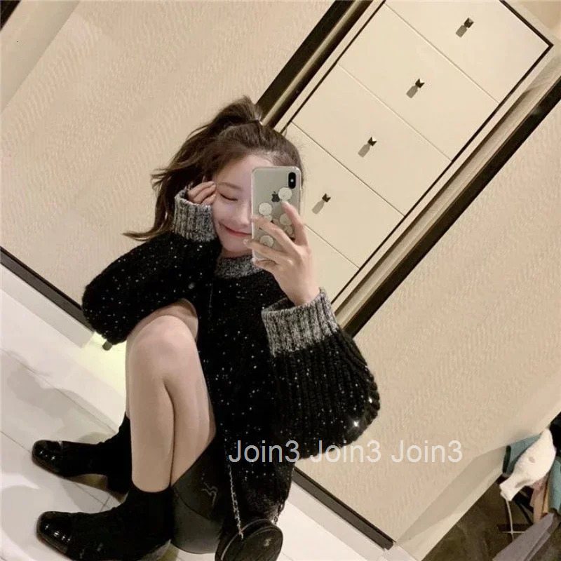 Womens Sweater Black Round O Neck Knit Tops For Woman Pullovers Cheap And Stylish Offers Clothes Harajuku Fashion Korean