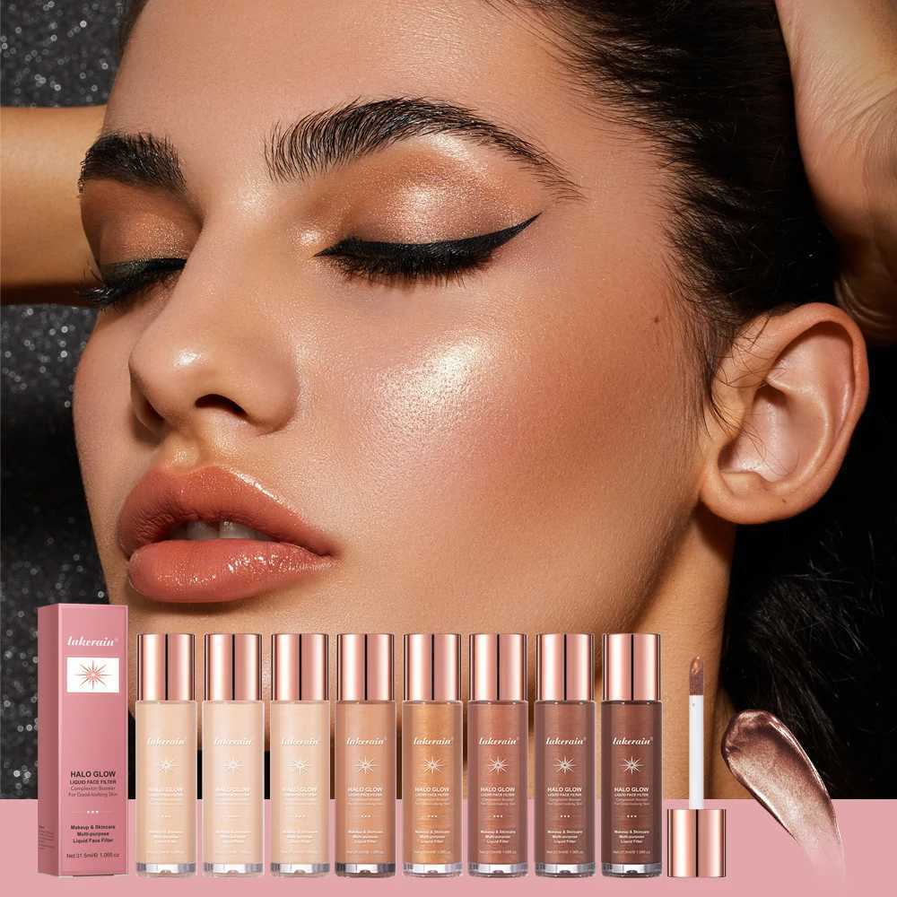 Hello Glow Liquid Filter Liquid Highlighter Face Contouring Pearlescent Makeup Brightener Bronzer Glow Body Face Contour Shimmer XJ250618