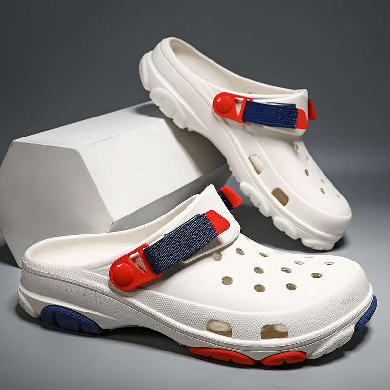 Men's Summer Outdoor Thick-Soled Height-Increasing Closed-Toe Breathable Non-Slip Beach Sandals