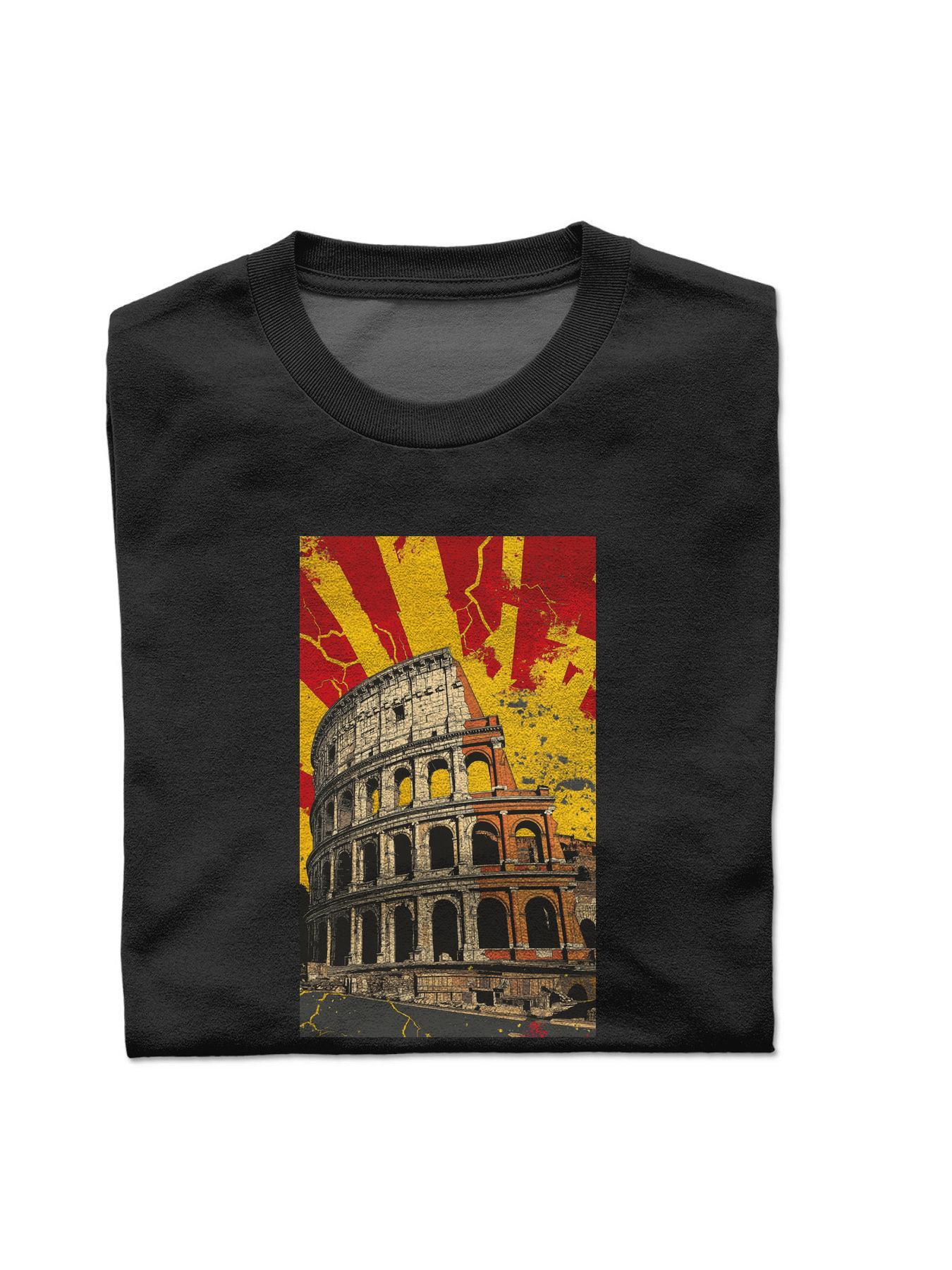 Dongdumaoyi A T-Shirt With An Image Of The Coliseum In Rome, Italy S-3Xl T Shirts