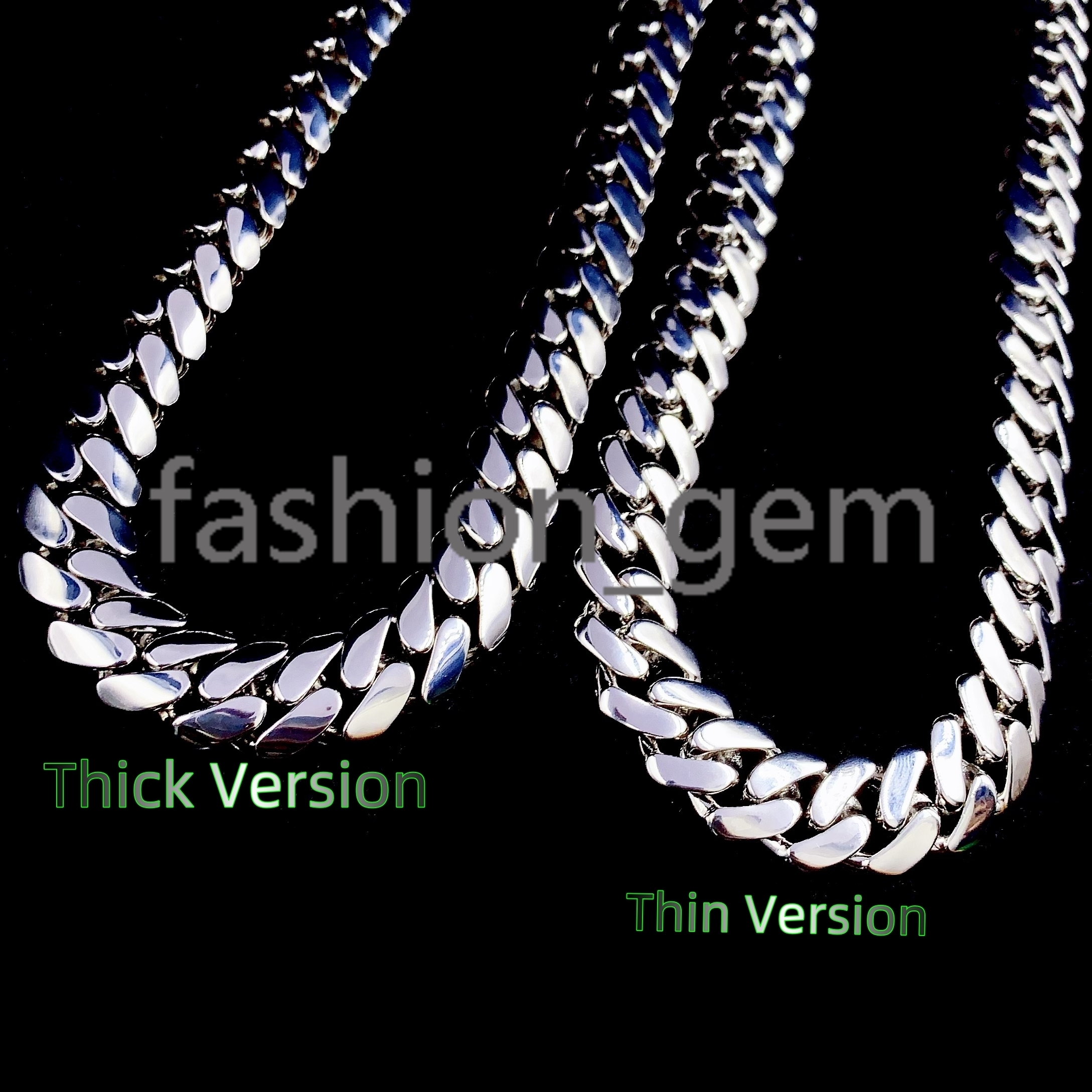 Jewelry Plain Cuban Chain VVS Moissanite Iced Out Box Cuban Link Chain Rapper Hip Hop Necklace Rock