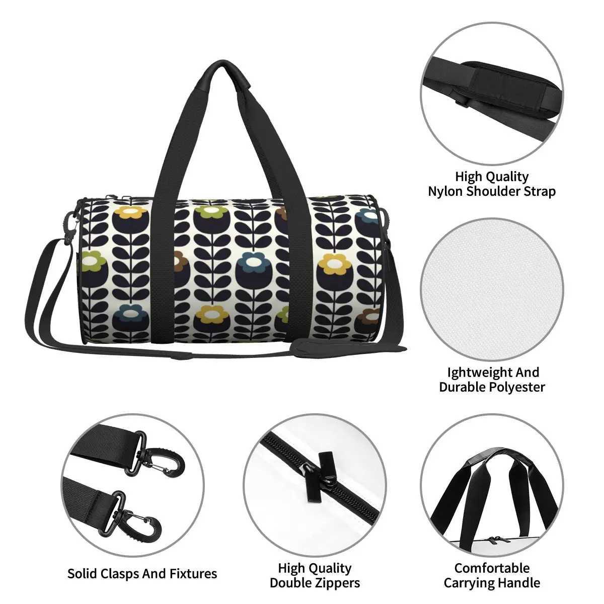 Orla Kiely Travel Bag Colorful Leaf Print Luggage Gym Bag Couple Custom Large Colorful Sports Fitness Bags Oxford Handbags W250618