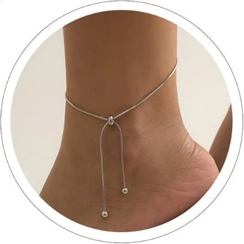 RAKOL Fashion Cubic Zirconia Geometric Pendant Anklets For Women INS 2023 Trendy Beach Accessories Hawaii Party Gift Jewelry 250606