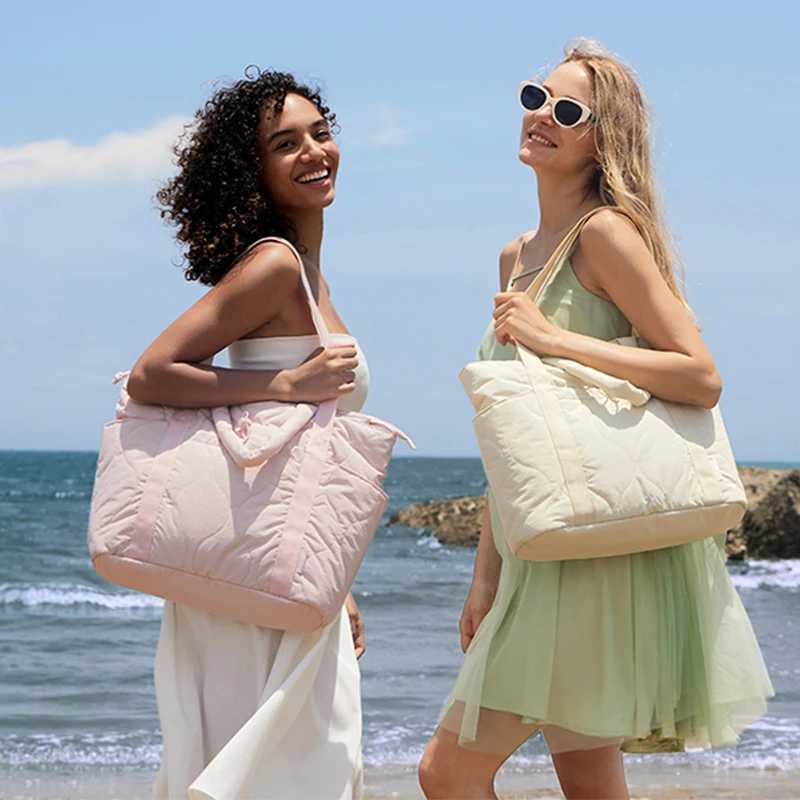 BAGSMART Lightweight Bost Bag Wens Puffer Tote Quilted Work Travel Bag Large Padded Handbags Shoulder Bags High-Quality B250618
