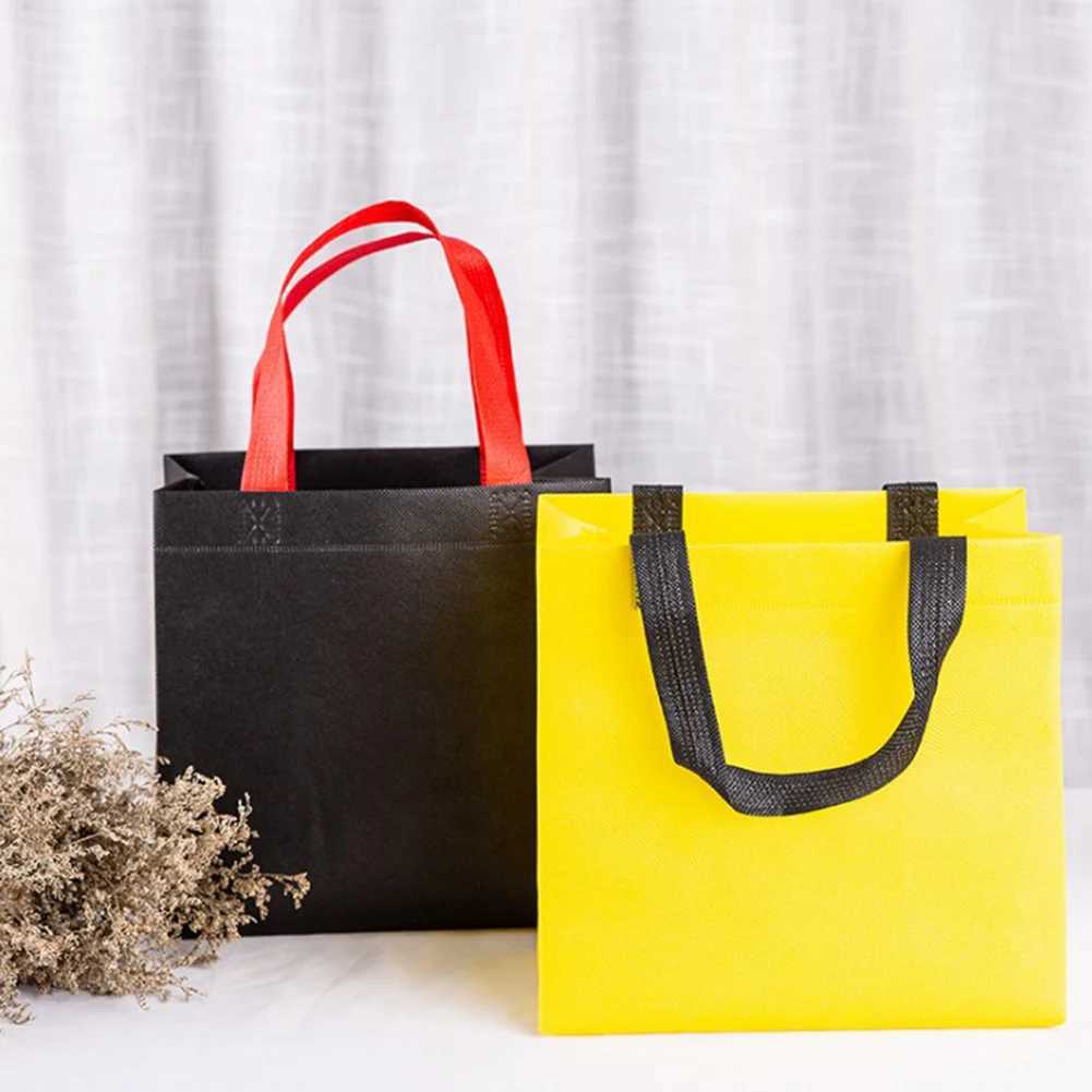 Casual Foldable Shopping Bag Wen Reusable Fabric N-woven Tote Bag Pouch Lunch Eco Bag Grocery Bag Handbag High Quality B250618