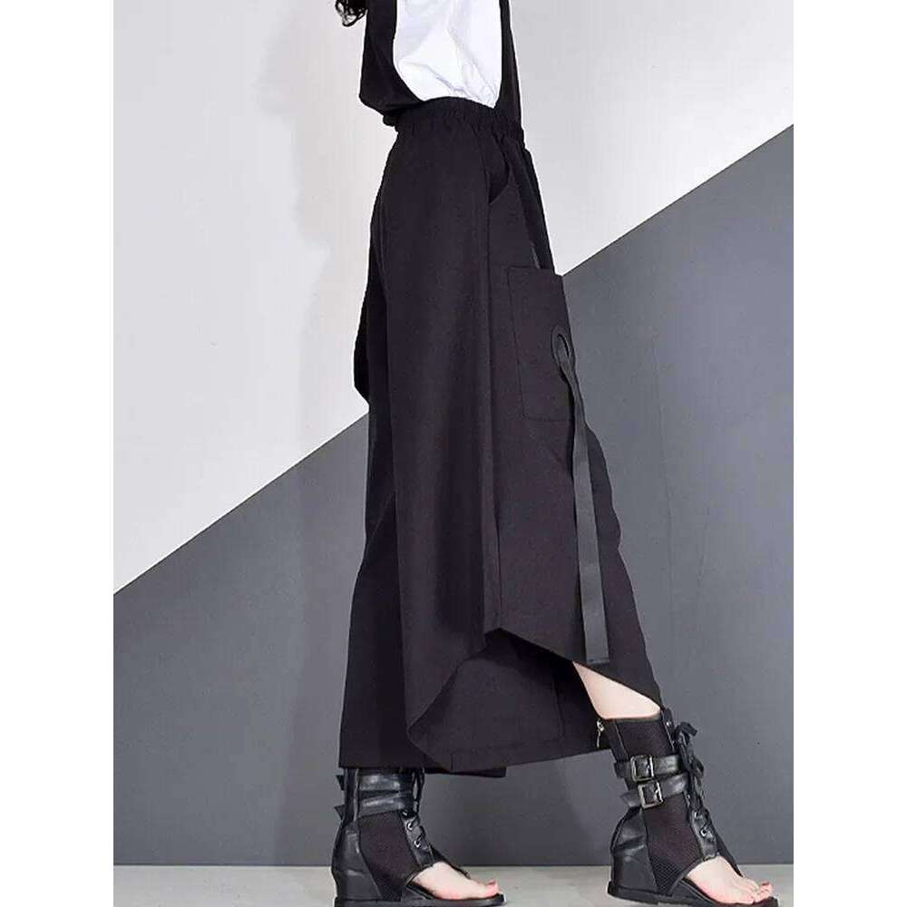 Wear XITAO High Patchwork Hit Color Women Clothes 2020 Summer Autumn Fashion Elastic Waist Casual Wide Leg Pants Xj4619